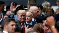 Republican presidential nominee Donald Trump arrives before the start of the ceremony marking the 15th anniversary of the attacks on the World Trade Center at The National September 11 Memorial and Museum in Lower Manhattan in New York City, U.S. Septembe