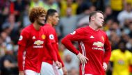 Manchester United's Wayne Rooney looks dejected after Watford's Troy Deeney scores their third goal. (Reuters / Eddie Keogh)