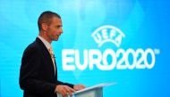 UEFA President Aleksander Ceferin during the launch. Reuters / Tony O'Brien