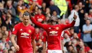 Manchester United's Paul Pogba celebrates scoring their fourth goal. Reuters / Darren Staples