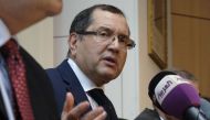 Algerian Energy Minister Noureddine Boutarfa gives a news conference on September 25, 2016, in the capital Algiers on the eve of the three-day International Energy Forum and an informal meeting of OPEC ministers. / AFP / Ryad Kramdi
