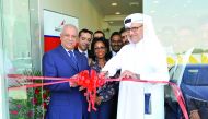 Regency Travel & Tours CEO Tareq Abdullatif Taha (right) and Ehab Abdel Fattah Amin, Senior Vice-President Commercial of Qatar Airways, inaugurating the branch yesterday in Umm Salal. (Pic: Kammutty VP/The Peninsula)