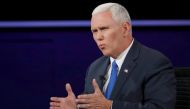 Republican US vice presidential nominee Governor Mike Pence speaks during his debate against Democratic US vice presidential nominee Senator Tim Kaine (not shown) at Longwood University in Farmville, Virginia, US, October 4, 2016. Reuters/Kevin Lamarque