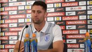 England's defender Gary Cahill gives a press conference at England's training facility at St George's Park in Burton-upon-Trent, in central England on October 4, 2016, ahead of England's 2018 World Cup qualifying football match against Malta on October 8.