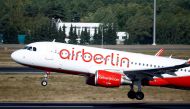 German carrier Air Berlin's aircraft is pictured at Tegel airport in Berlin, Germany, September 29, 2016. REUTERS/Axel Schmidt/File Photo
