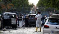 Police forensic experts examine the scene of blast in Istanbul, Turkey, October 6, 2016. REUTERS/Osman Orsal TPX IMAGES OF THE DAY.
