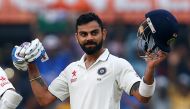  India's Virat Kohli celebrates after scoring his century. (REUTERS/Danish Siddiqui)