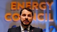 Turkish Energy Minister Berat Albayrak speaks to media ahead of the 23rd World Energy Congress in Istanbul, Turkey, October 9, 2016. REUTERS/Murad Sezer