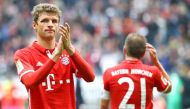 Bayern's Thomas Mueller and Philipp Lahm. REUTERS/Kai Pfaffenbach 