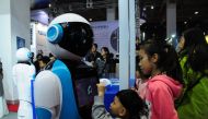  Robots are seen during 2016 World Robot Conference at Beijing International Convention Center in Beijing, China on October 22 (Mahmut Atanur - Anadolu Agency)