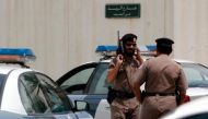 Saudi policemen seal off a road in a district north of Riyadh. (File Photo: REUTERS)
