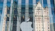 This file photo taken on September 17, 2012 shows the Apple logo on the Apple store on 5th Avenue in New York. AFP / DON EMMERT