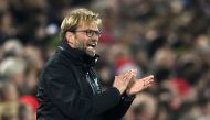 Liverpool's German manager Jurgen Klopp gestures on the touchline during the EFL (English Football League) Cup fourth round match between Liverpool and Tottenham Hotspur at Anfield in Liverpool north west England on October 25, 2016. AFP / Oli Scarff 