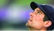 England captain Alastair Cook is seen after his side lost to Bangladesh yesterday.