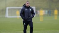 Celtic manager Brendan Rodgers during training. (Reuters / Russell Cheyne)