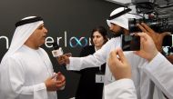 Dubai Road Transport Authority's director general Mattar al-Tayer, speaks to the press following the signing of an agreement with US startup Hyperloop, on November 8, 2016 in Dubai. Dubai agreed a deal Tuesday with a US startup to 