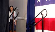 U.S. Senator Kelly Ayotte (R-NH) waits to take the stage to address her supporters acknowledging the U.S. Senate race against Governor Maggie Hassan is too close to call in Concord, New Hampshire, U.S. November 9, 2016. REUTERS/Mary Schwalm
