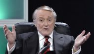 Actor Robert Vaughn answers questions during the panel for the AMC television show 