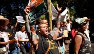 People march in an event organised by Doctors for Refugees to demand humane treatment for Manus refugees. PETER PARKS/AFP