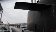 REPRESENTATIVE IMAGE. This file photo taken on October 01, 2016 shows the French Navy's Triumphant-class strategic nuclear submarine 