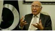ISLAMABAD, PAKISTAN - NOVEMBER 15: Adviser to the Pakistan's Prime Minister on Foreign Affairs, Sartaj Aziz poses for a photo during an exclusive interview at foreign ministry building in Islamabad, Pakistan on November 15, 2016. ( Metin Aktas - Anadolu A
