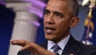 US President Barack Obama speaks during a press conference, on November 14, 2016 at the White House in Washington, DC. AFP / Nicholas Kamm
