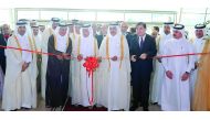 Deputy Prime Minister and Minister of State for Cabinet Affairs, H E Ahmed bin Abdullah bin Zaid Al Mahmoud (third left); QCB Governor, H E Sheikh Abdullah bin Saud Al Thani (fourth left) and Chinese Ambassador to Qatar (second right), Li Chen, opening th