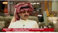 A screenshot from the Bloomberg interview with Prince Alwaleed Bin Talal.