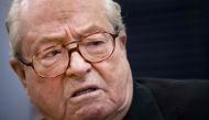 This file photo taken on January 17, 2015 shows French far-right Front National (FN) party honorary president Jean-Marie Le Pen speaking during a press conference in Aubigny, western France. The Nanterre's court will give its decision on November 17, 2016
