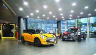 An inside view of Alfardan Automobiles showroom