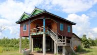 A house is seen inside the Grandis Timber forestry concession in Kampong Speu Province, western Cambodia November 10, 2016. Chris Arsenault/Thomson Reuters Foundation