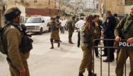 Israeli Occupation Forces in Hebron previously. / AFP.