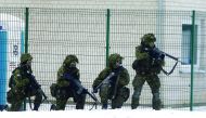 Estonian troops along with the other troops from 11 Nato nations take part in the exercise in urban warfare during ‘Iron Sword’ exercise in the mock town near Pabrade, Lithuania, yesterday.