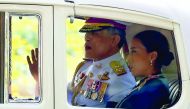 Thailand's new King Maha Vajiralongkorn Bodindradebayavarangkun is seen on his way out from the Grand Palace in Bangkok, yesterday.