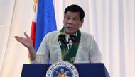 Philippine President Rodrigo Duterte speaks before a local government summit in Davao city in southern Philippines December 1, 2016. REUTERS/Lean Daval Jr
