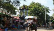 A mosque is seen in a Muslim community within a market area of Maungdaw town located in Myanmar's strife-torn Rakhine State near the Bangladesh border on December 2, 2016. / ?AFP.