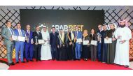 Officials of Masraf Al Rayan receiving the  “Best Arab Bank Award 2016” in Morocco.