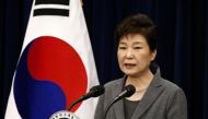 South Korean President Park Geun-Hye speaks during an address to the nation, at the presidential Blue House in Seoul, South Korea, 29 November 2016. REUTERS/JEON HEON-KYUN/POOL