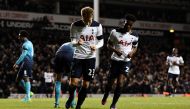 Tottenham's Christian Eriksen celebrates scoring their fifth goal Reuters / Dylan Martinez