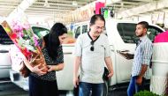 Customers choose plants at Omani Souq in Doha. Pic: Qassim Rahmatullah/ The Peninsula