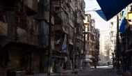 ALEPPO, SYRIA - DECEMBER 06: A view of a residential area in the eastern Aleppo under siege by regime forces, Syria on December 06, 2016. Around 300,000 civilians in eastern Aleppo have been reeling under a crippling regime-imposed siege for more than thr