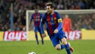  Barcelona's Lionel Messi in action during the UEFA Champions League match between the FC Barcelona and Borussia Monchengladbach at Camp Nou stadium in Barcelona, Spain on December 6, 2016. (Albert Llop - Anadolu Agency)