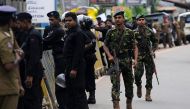 Sri Lankan para-military Special Task Force Commandos guard Weliweriya police station on the outskirts of Colombo. Photo: Ishara S. Kodikara/AFP