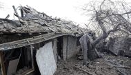 A picture shows a destroyed house near the site where a train transporting gas derailed and exploded in the northeastern Bulgarian village of Hitrino on December 10, 2016. At least four people died and 23 were injured in the blast, emergency services said