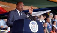 Kenya's President Uhuru Kenyatta addresses guests during the national celebration to mark Kenya's Jamhuri Day (Independence Day) at the Nyayo Stadium in Nairobi December 12, 2016. REUTERS/Thomas Mukoya