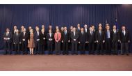Foreign Minister of Cuba, Bruno Rodriguez (7th L) and EU High Representative for Foreign Affairs Federica Mogherini (8th L) pose for a photo with other with European foreign ministers and delegation after attending the EU-Cuba political dialogue and coope