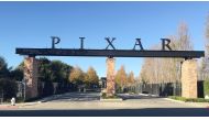 The gates to Pixar's campus is seen in Emeryville, California, on November 29, 2016. AFP / Frankie Taggart

