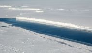 (FILES) This handout file photo taken on October 12, 2008 by NASA shows the ice front of Venable Ice Shelf, West Antarctica. AFP / NASA / JPL-Caltech / UC Irvine