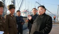 North Korean leader Kim Jong Un gives field guidance to the August 25 Fishery Station of the Korean People's Army in this undated picture provided by KCNA in Pyongyang on November 20, 2016. KCNA/via Reuters