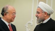 IAEA Director General Yukiya Amano expressed “concerns” to Iran last month over its repeated testing of a limit under that agreement on its stock of heavy water, a substance used as a moderator in some nuclear reactors.  Here, a file photo of Yukiya Amano